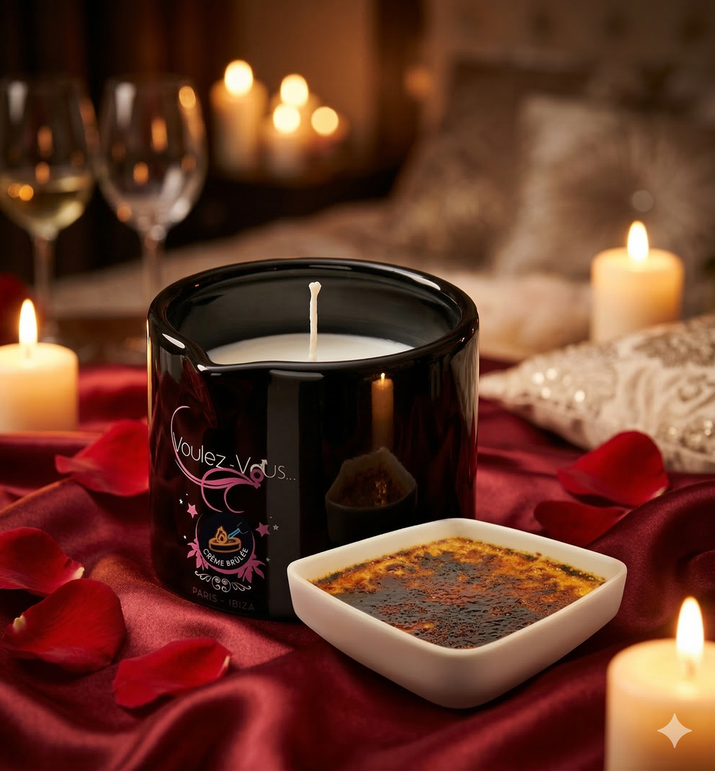 Bougie de massage goût Crème Brûlée ALLUME-MOI by Voulez-Vous...