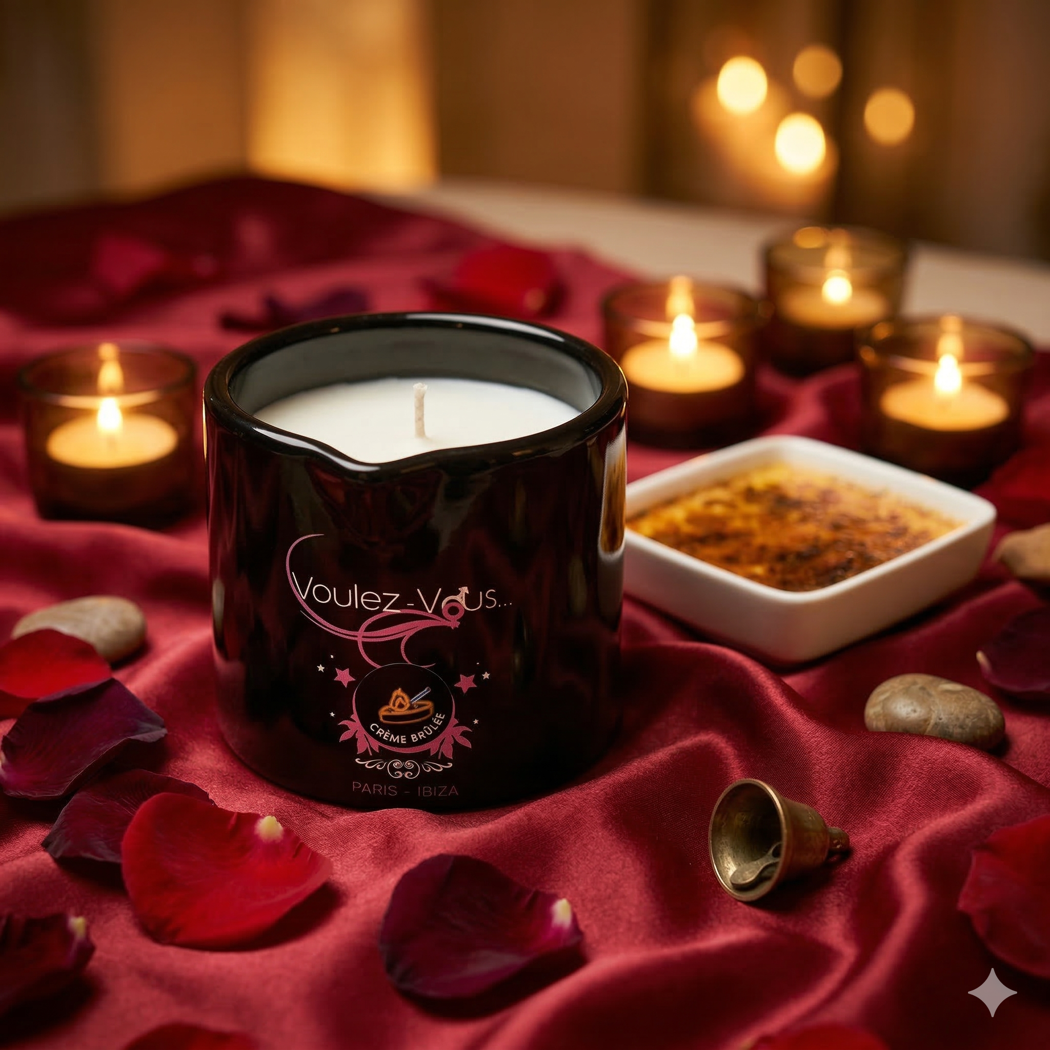 Bougie de massage goût Crème Brûlée ALLUME-MOI by Voulez-Vous...