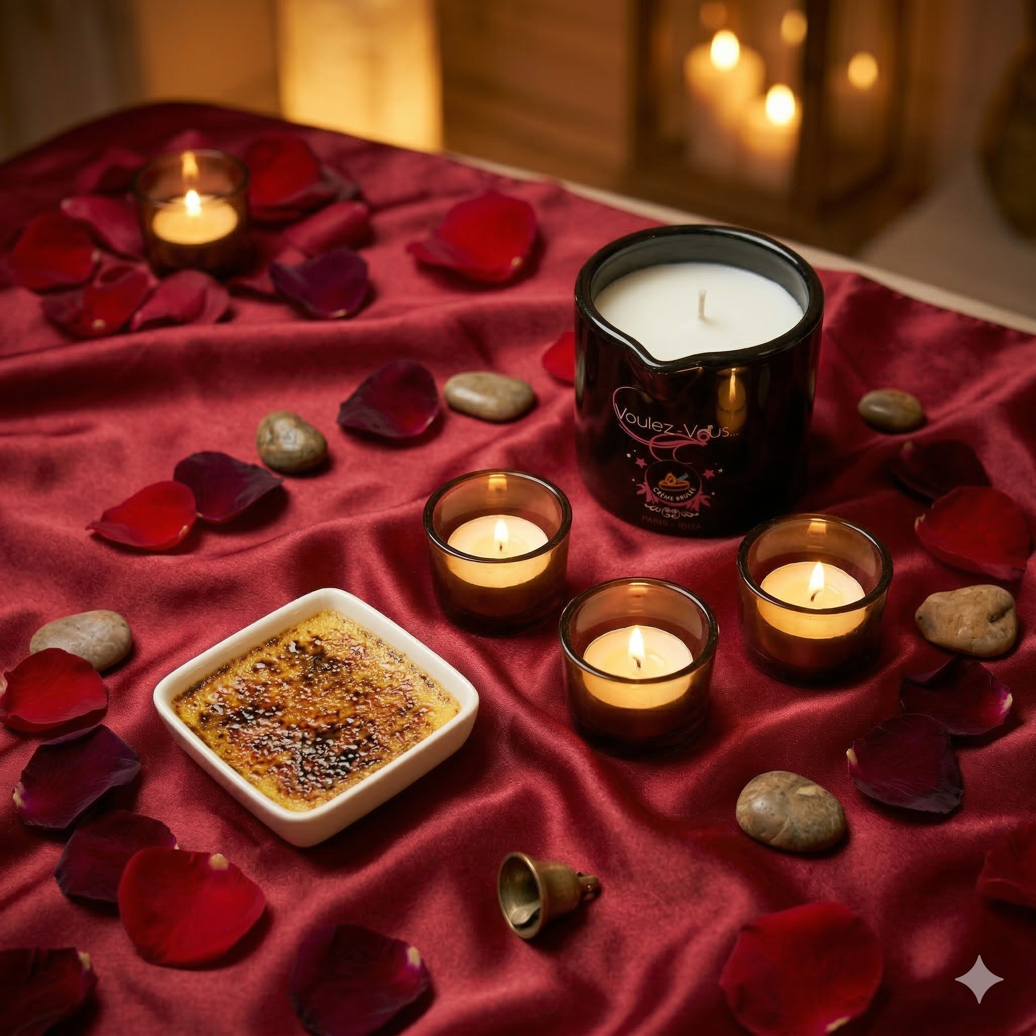 Bougie de massage goût Crème Brûlée ALLUME-MOI by Voulez-Vous...