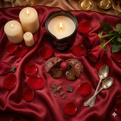 Bougie de massage goût Fondant Chocolat - ALLUME-MOI by Voulez-Vous...