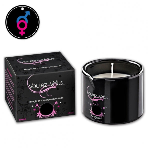 Bougie de massage goût Fondant Chocolat - ALLUME-MOI by Voulez-Vous...