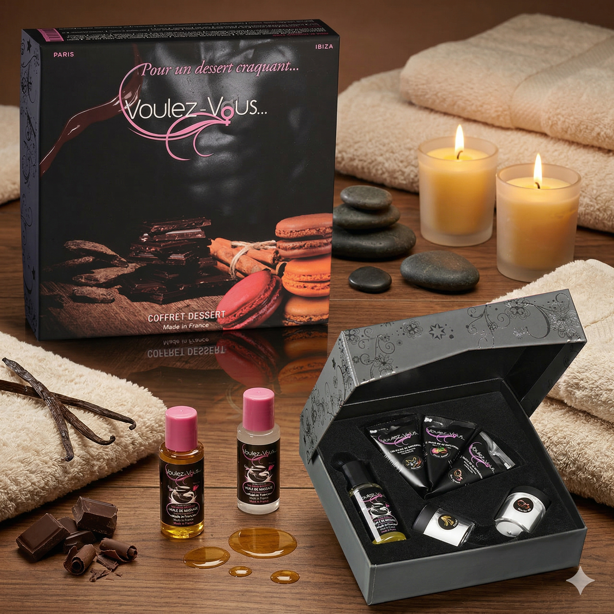Coffret massage coquin spécial DESSERTS - by Voulez-Vous...