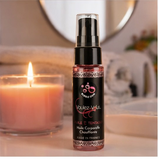 Huile chauffante – BubbleGum - L’HUILE DE LA TENTATION – by Voulez-Vous…