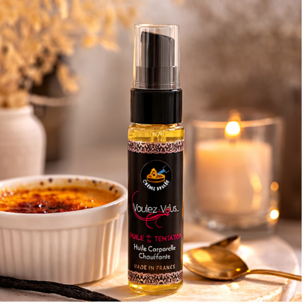 Huile chauffante – Crème brûlée - L’HUILE DE LA TENTATION – by Voulez-Vous…