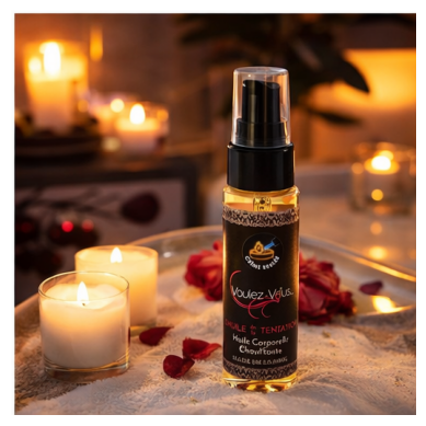 Huile chauffante – Crème brûlée - L’HUILE DE LA TENTATION – by Voulez-Vous…