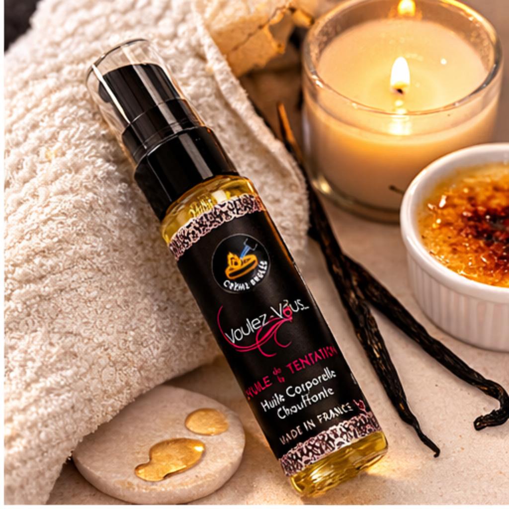 Huile chauffante – Crème brûlée - L’HUILE DE LA TENTATION – by Voulez-Vous…