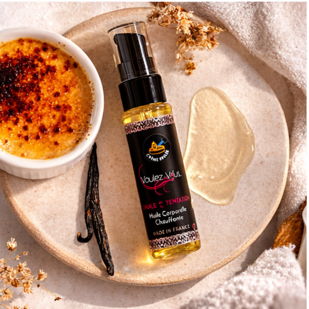 Huile chauffante – Crème brûlée - L’HUILE DE LA TENTATION – by Voulez-Vous…