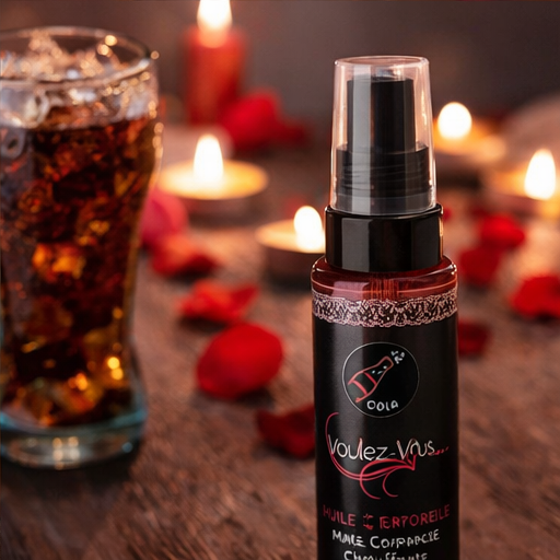 Huile chauffante – Cola - L’HUILE DE LA TENTATION – by Voulez-Vous…