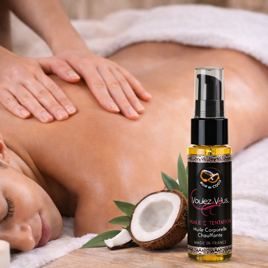 Huile chauffante comestible – Noix de Coco - L’HUILE DE LA TENTATION – by Voulez-Vous…
