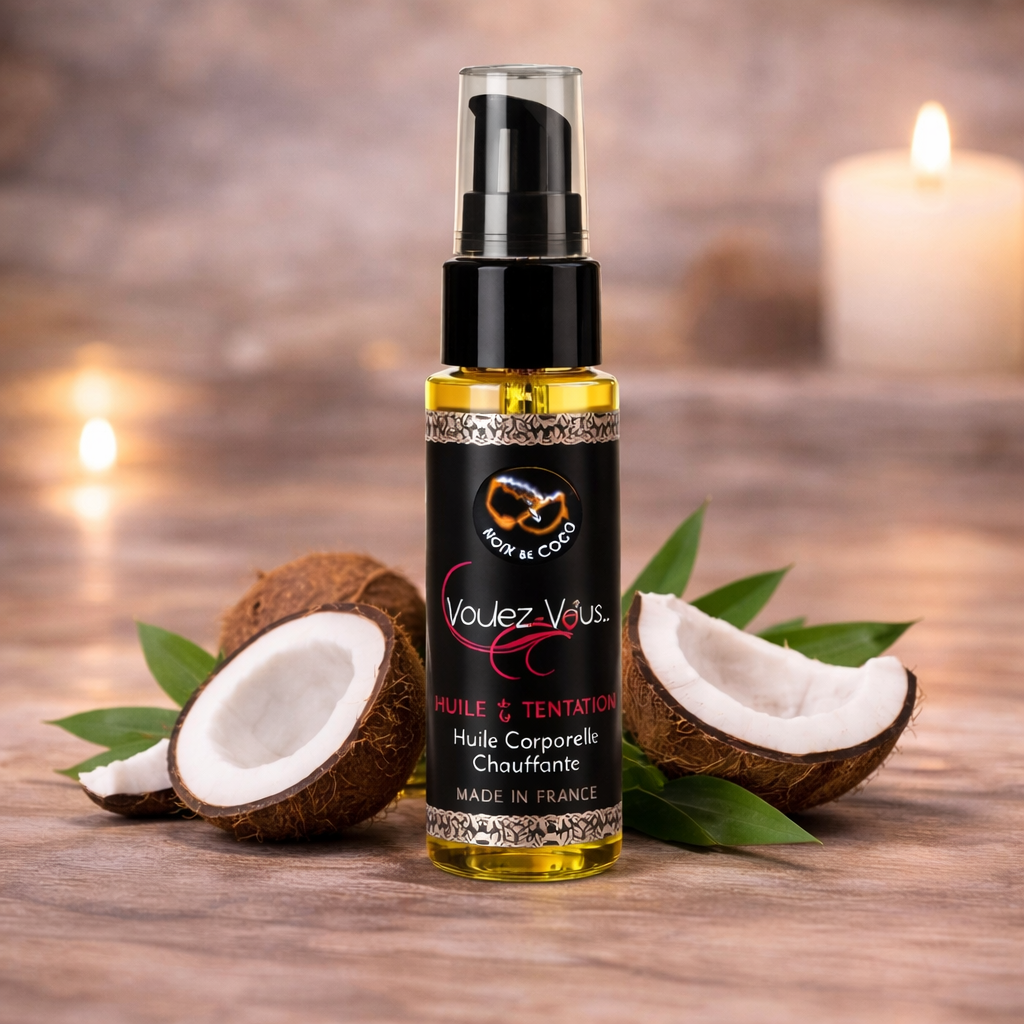 Huile chauffante comestible – Noix de Coco - L’HUILE DE LA TENTATION – by Voulez-Vous…