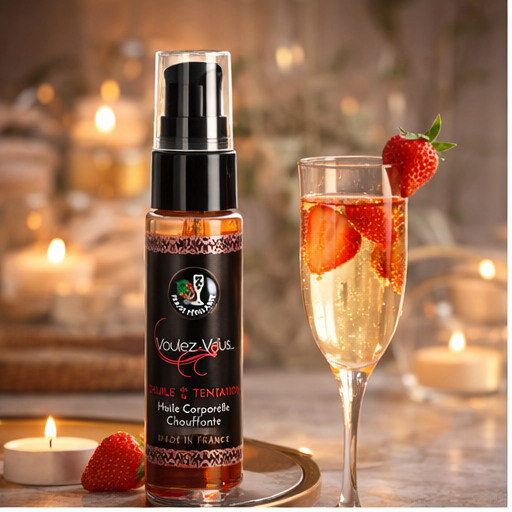 Huile chauffante – Fraise Pétillant - L’HUILDE E LA TENTATION – by Voulez-Vous…