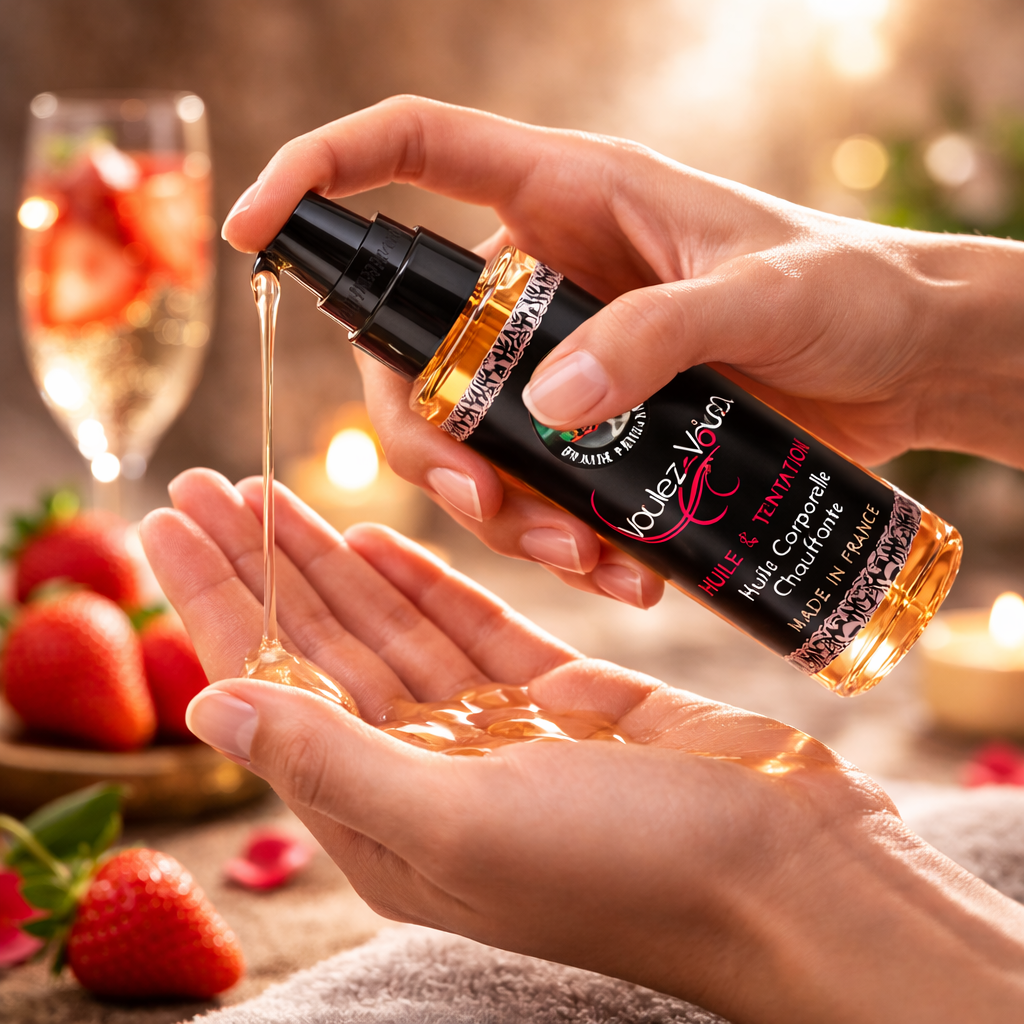 Huile chauffante – Fraise Pétillant - L’HUILDE E LA TENTATION – by Voulez-Vous…