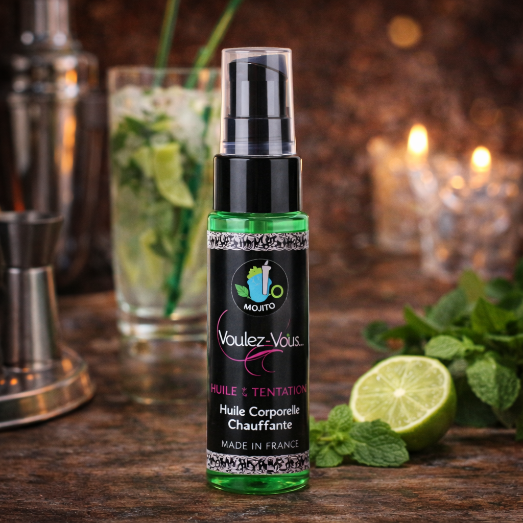 Huile chauffante – Mojito -  L’HUILE DE LA TENTATION – by Voulez-Vous…