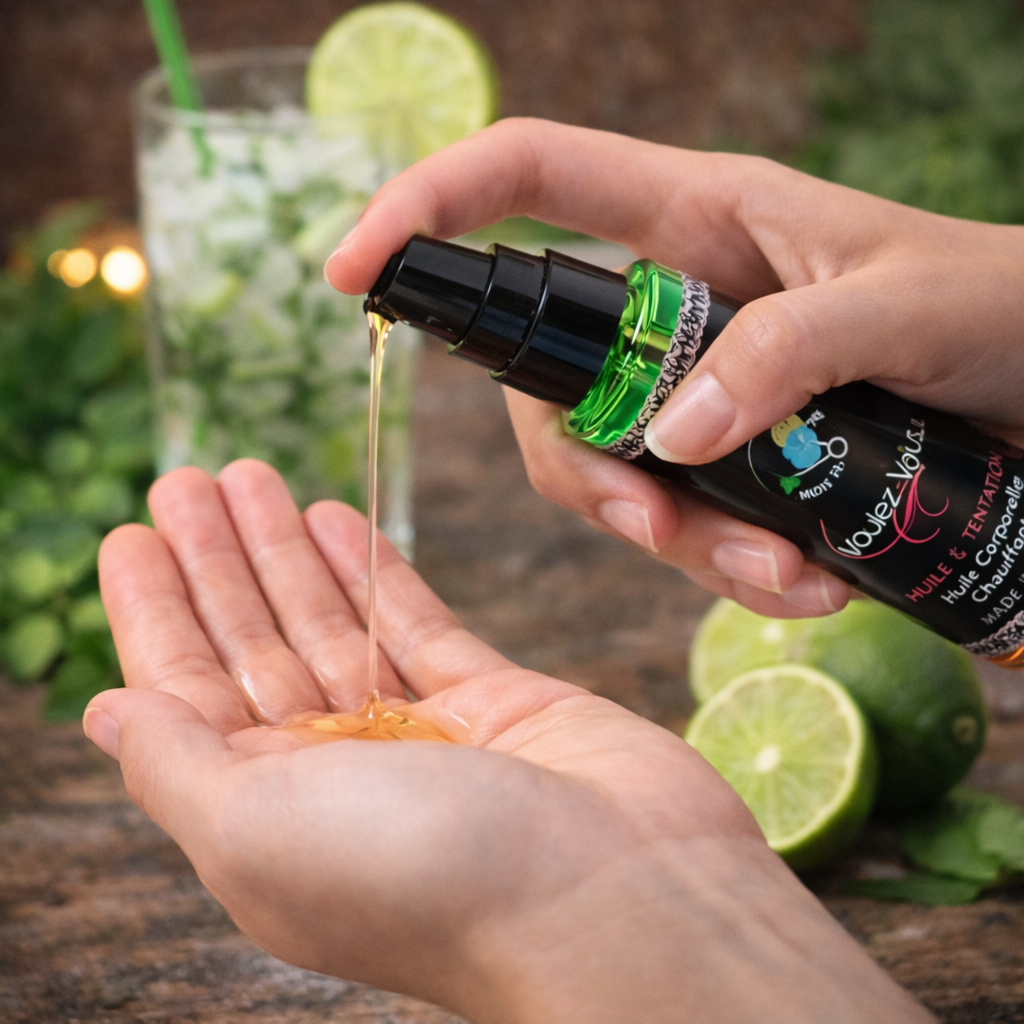 Huile chauffante – Mojito -  L’HUILE DE LA TENTATION – by Voulez-Vous…