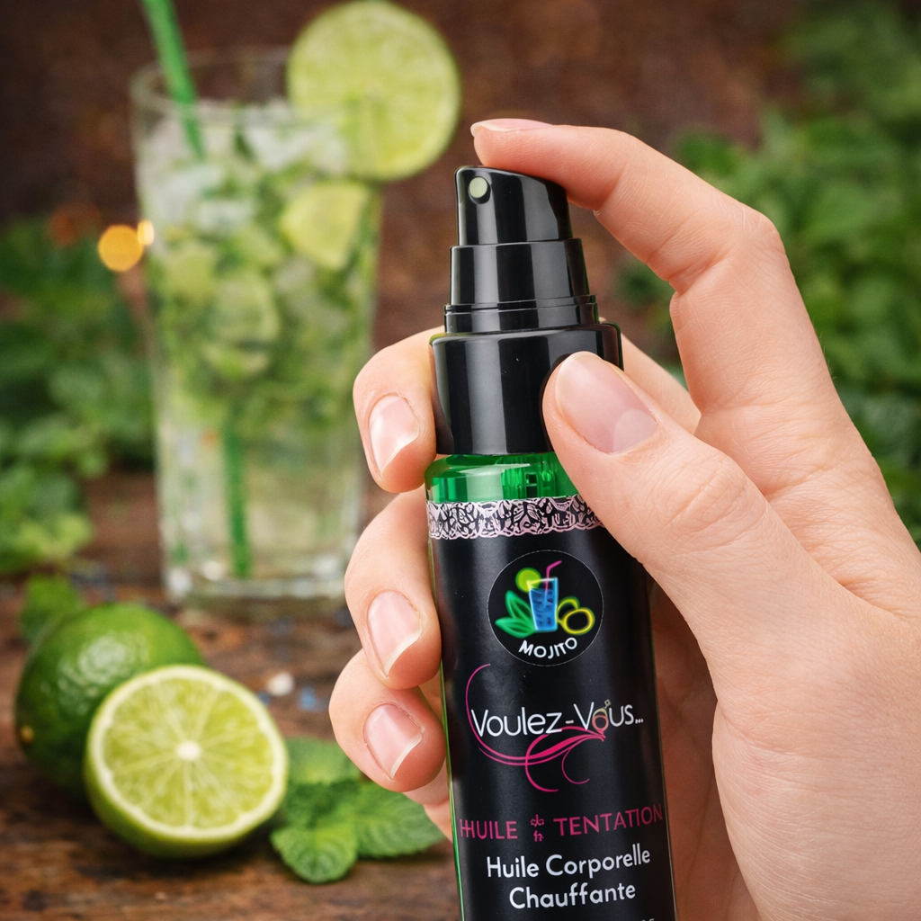 Huile chauffante – Mojito -  L’HUILE DE LA TENTATION – by Voulez-Vous…