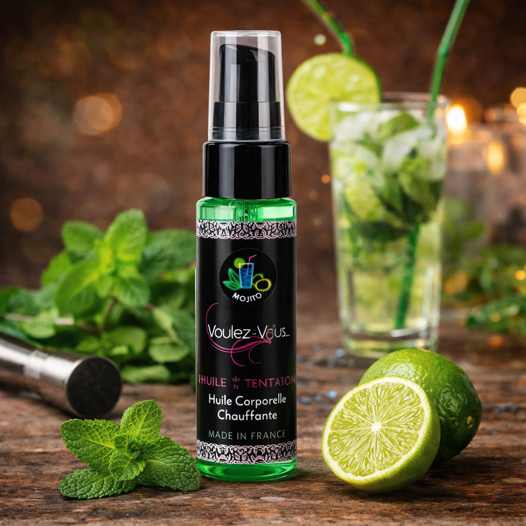 Huile chauffante – Mojito -  L’HUILE DE LA TENTATION – by Voulez-Vous…