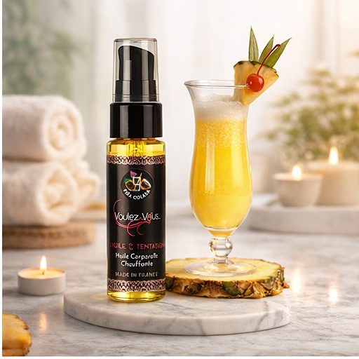 Huile chauffante – Piña Colada - L’HUILE DE LA TENTATION – by Voulez-Vous…