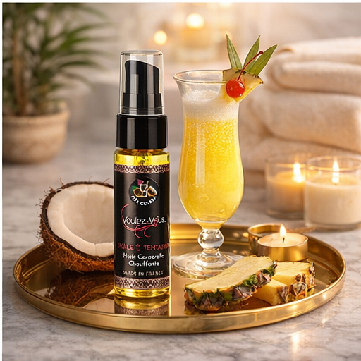 Huile chauffante – Piña Colada - L’HUILE DE LA TENTATION – by Voulez-Vous…