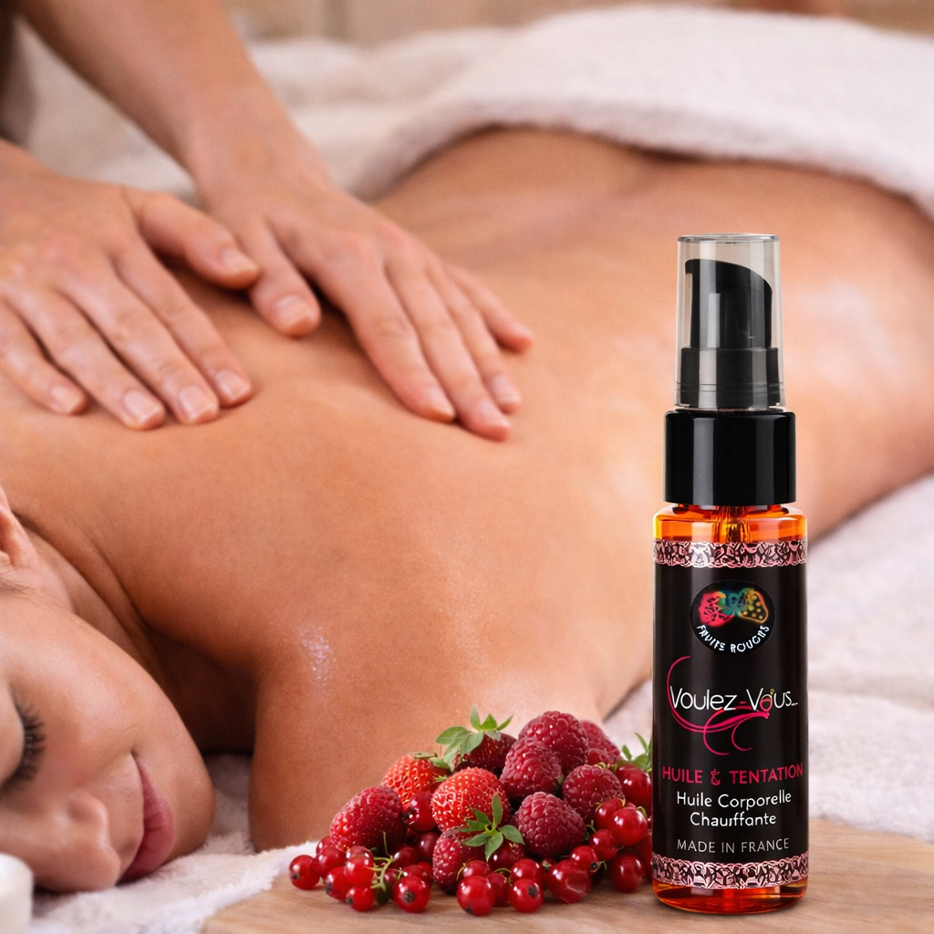 Huile chauffante comestible – Fruits rouges - L’HUILE DE LA TENTATION – by Voulez-Vous…