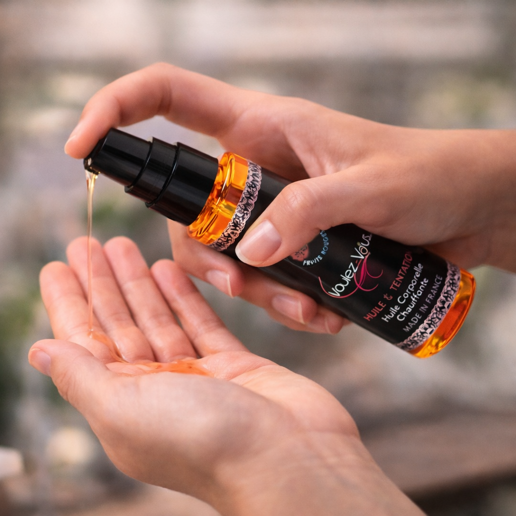 Huile chauffante comestible – Fruits rouges - L’HUILE DE LA TENTATION – by Voulez-Vous…