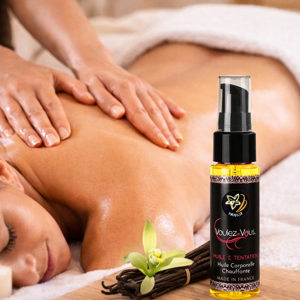 Huile chauffante comestible – Vanille - L’HUILE DE LA TENTATION – by Voulez-Vous…