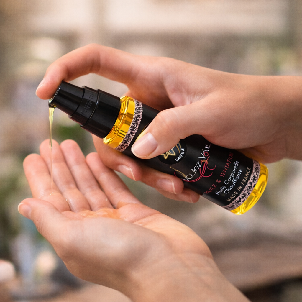 Huile chauffante comestible – Vanille - L’HUILE DE LA TENTATION – by Voulez-Vous…
