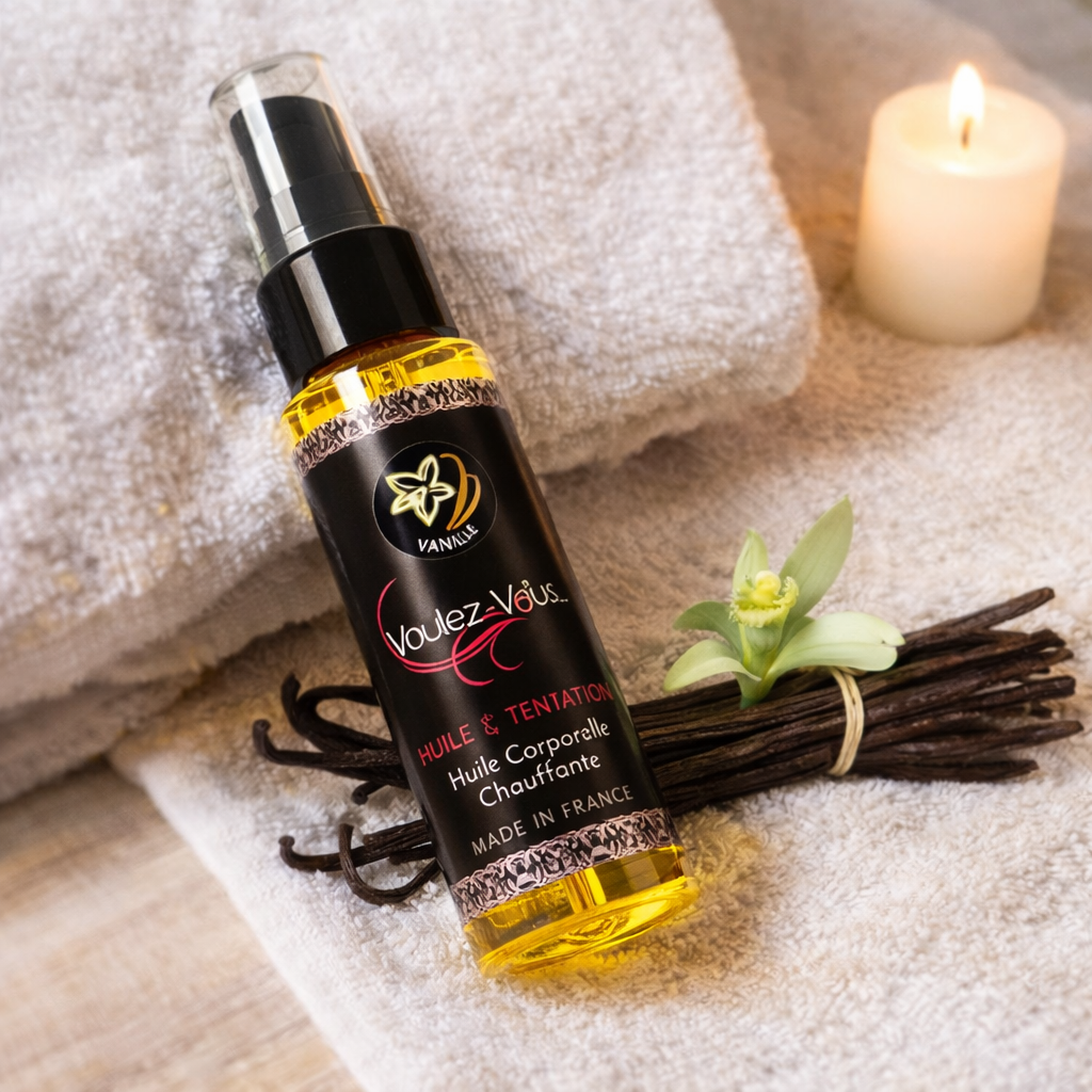 Huile chauffante comestible – Vanille - L’HUILE DE LA TENTATION – by Voulez-Vous…