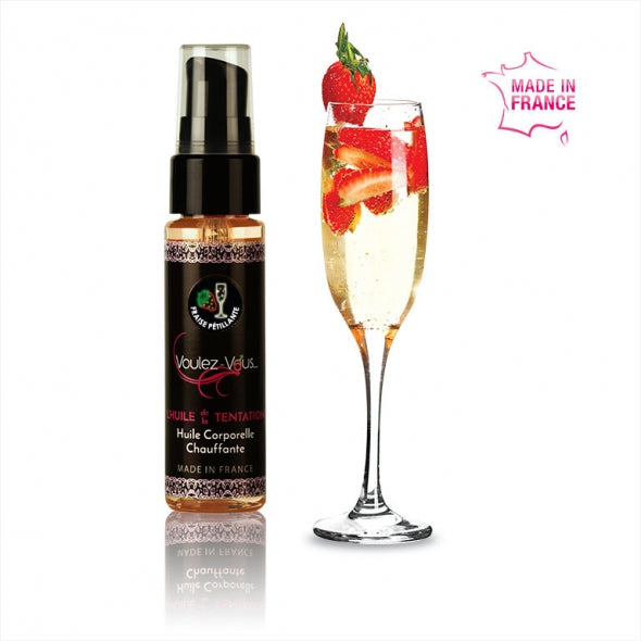 Huile chauffante – Fraise Pétillant - L’HUILDE E LA TENTATION – by Voulez-Vous…