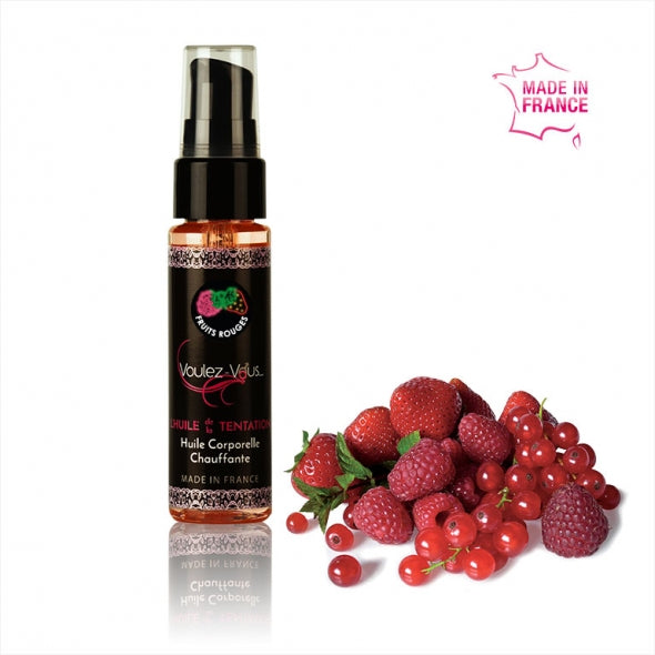 Huile chauffante comestible – Fruits rouges - L’HUILE DE LA TENTATION – by Voulez-Vous…