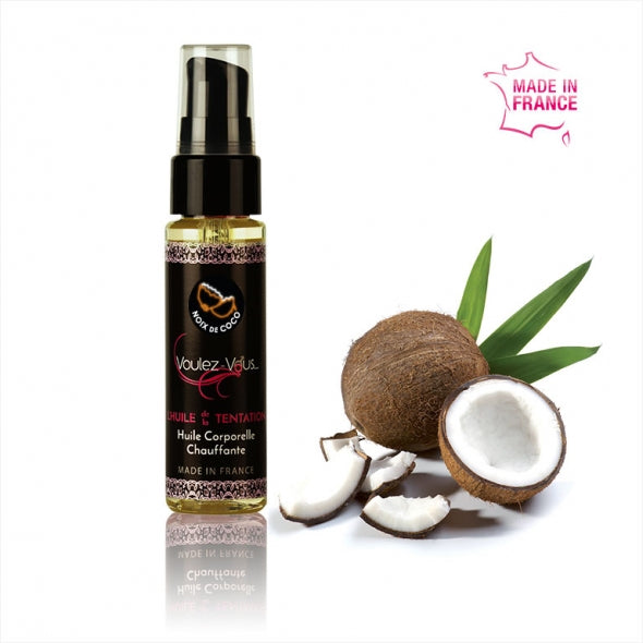 Huile chauffante comestible – Noix de Coco - L’HUILE DE LA TENTATION – by Voulez-Vous…