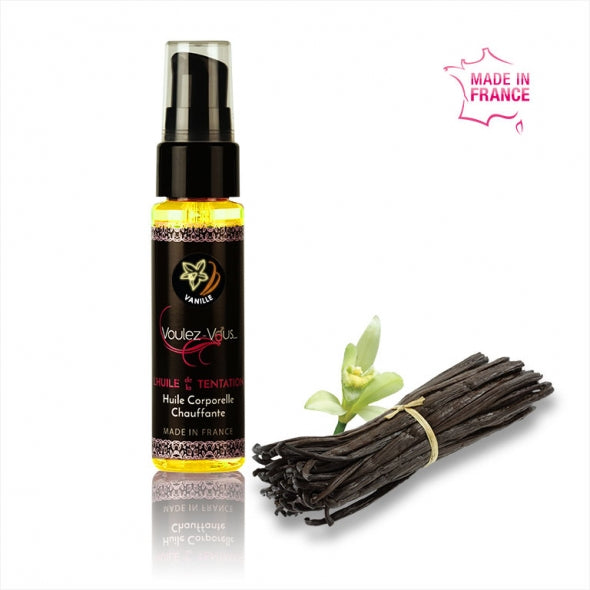 Huile chauffante comestible – Vanille - L’HUILE DE LA TENTATION – by Voulez-Vous…